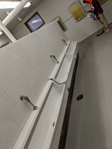More of those damn troughs in the bathroom at Lane Stadium