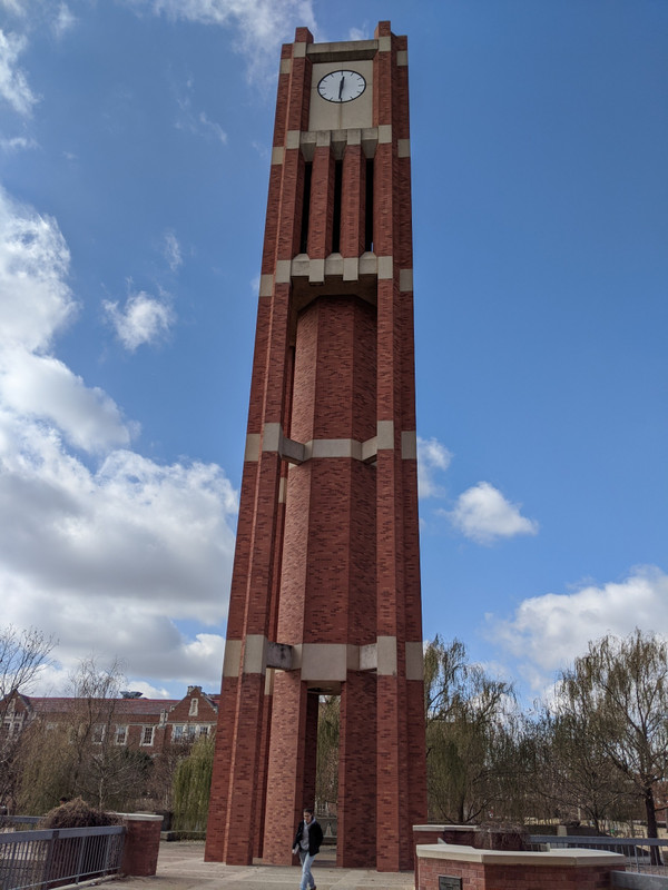 The campus phallus, just outside the library