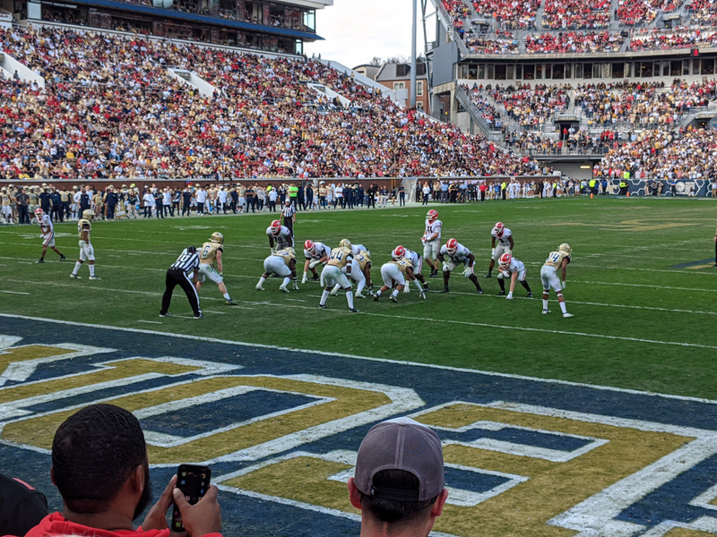 We had some good views of the action from the endzone