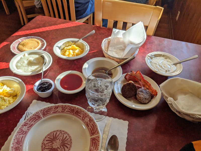 A lot of food at the Dan'l Boone Inn and Restaurant
