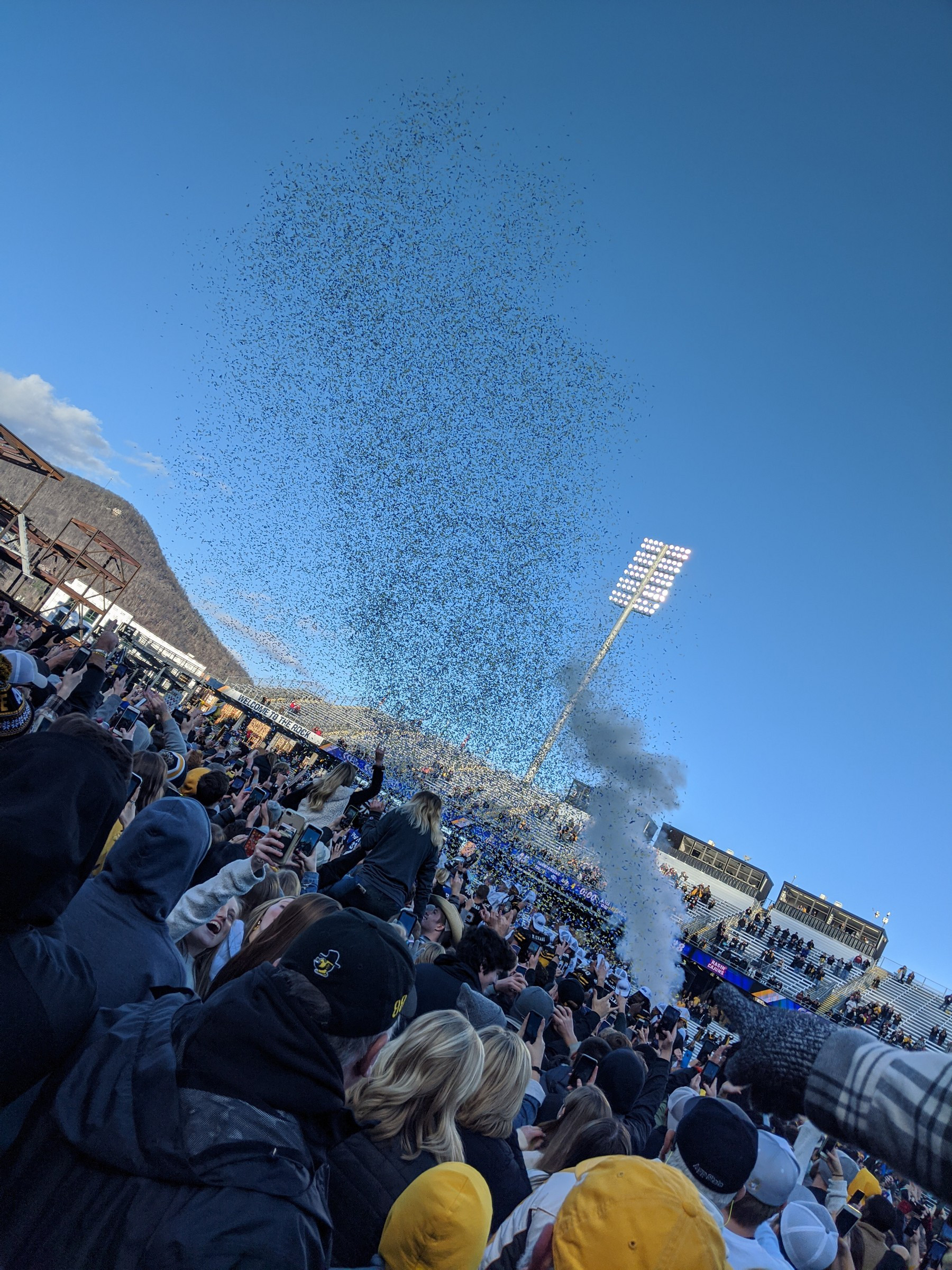 Celebrating the Sun Belt championship on the field after the game Photo