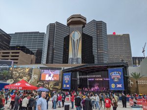 Fan Fest plaza outside the Superdome