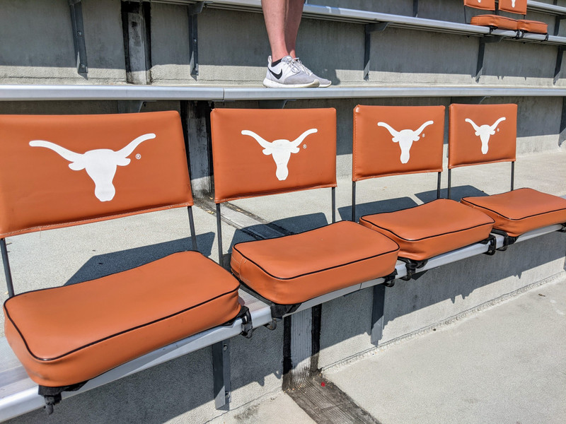 The iconic longhorn logo of Texas