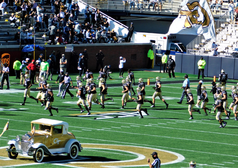 Tech takes the field, led by the Ramblin' Wreck