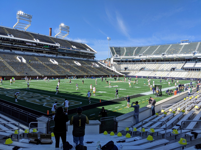 View of the game at Bobby Dodd Stadium