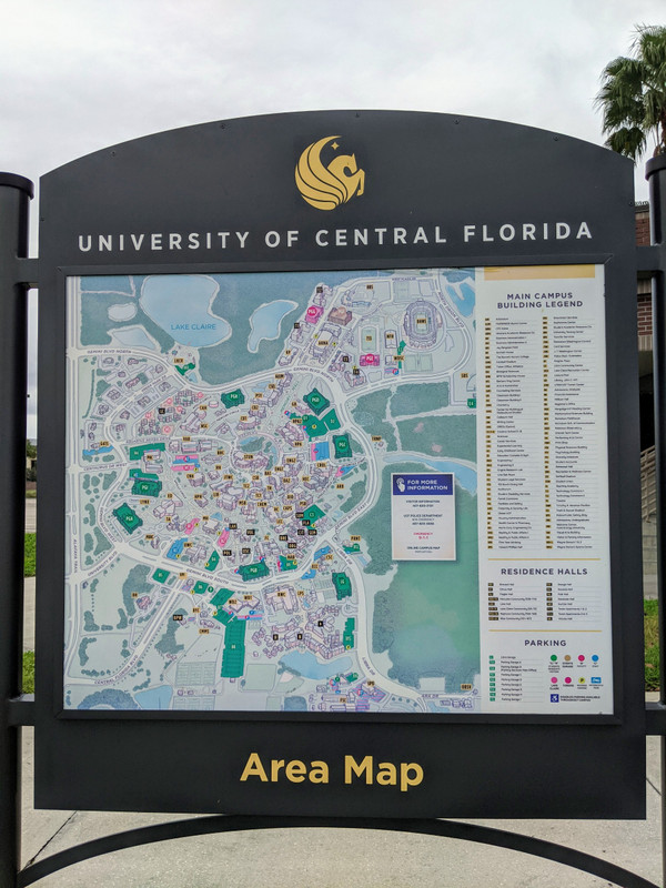 A very organized campus here at UCF