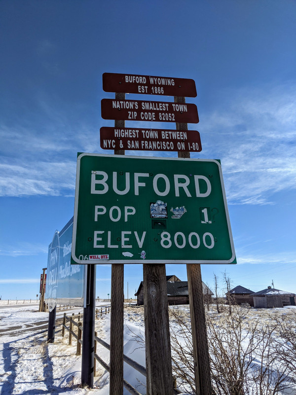 Quite a claim to fame in Buford, WY
