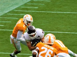 Tennessee's defense usually got to the A&M dude well after the first down had been achieved