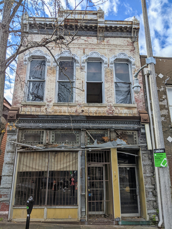Dilapidated buildings are common in downtown Montgomery