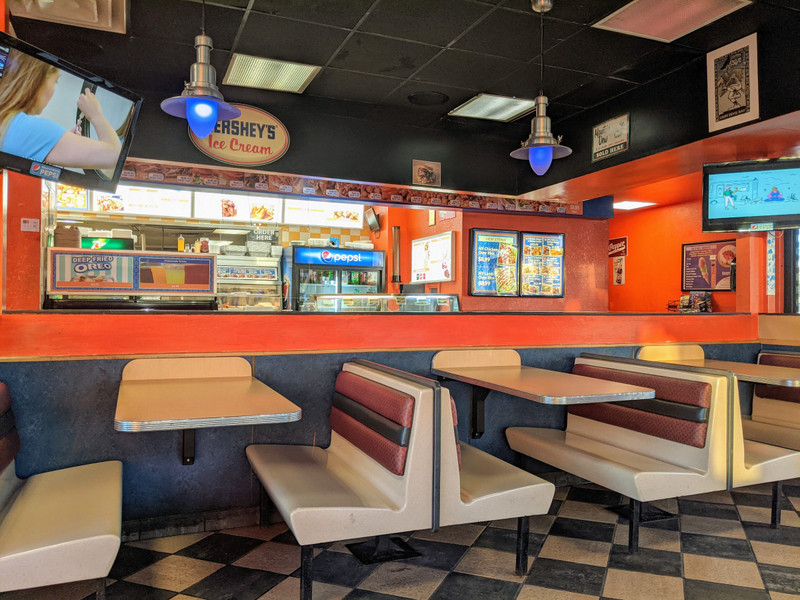 The interior of New Texas Fried Chicken is something else