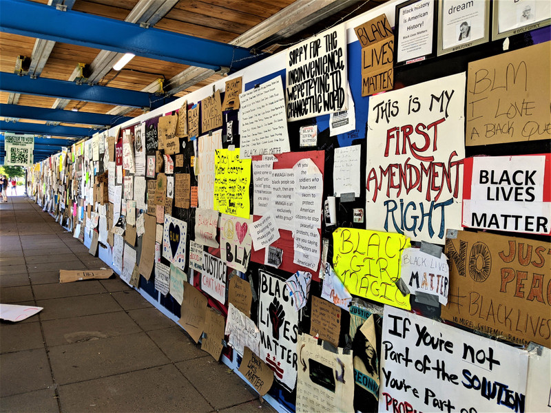 Black Lives Matter Plaza has been relegated to this wall