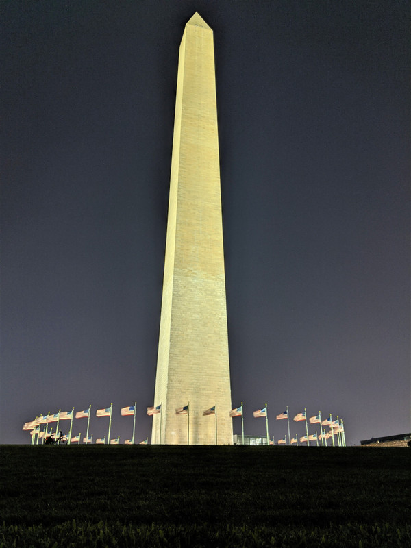 Some of the views of the National Mall after dark are otherworldly