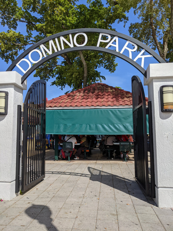 Entry to Domino Park on Calle Ocho
