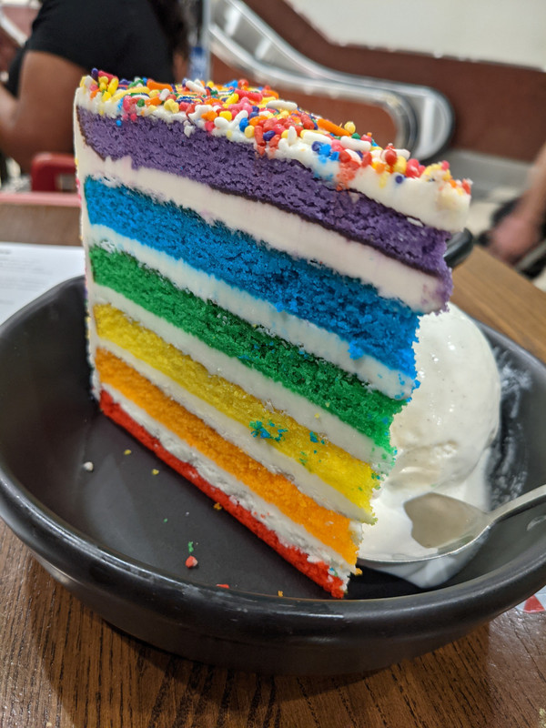 Pride cake at TGI Friday's at the ATL airport
