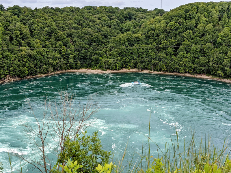 The Whirlpool with one of the tourist boats down below