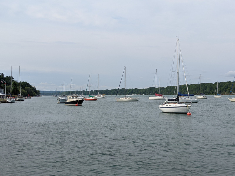 The harbor at Youngstown is full of sailboats