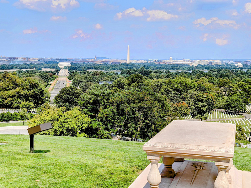 View of DC from the grave of L'Enfant, the chief planner for DC