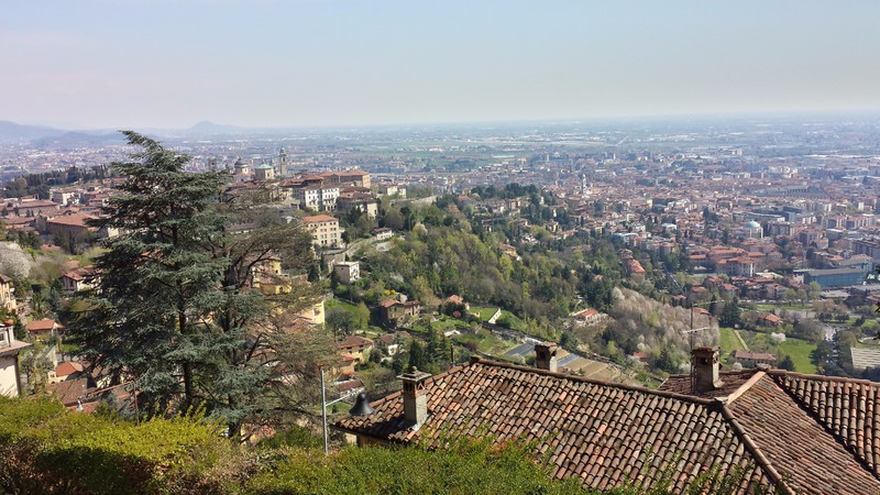 The whole town from the San Vigilio funicular viewing platform