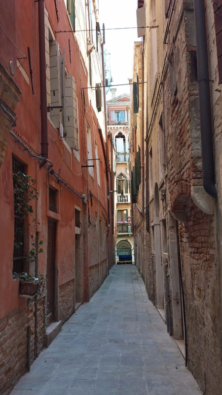 Narrow streets are the norm in Venice