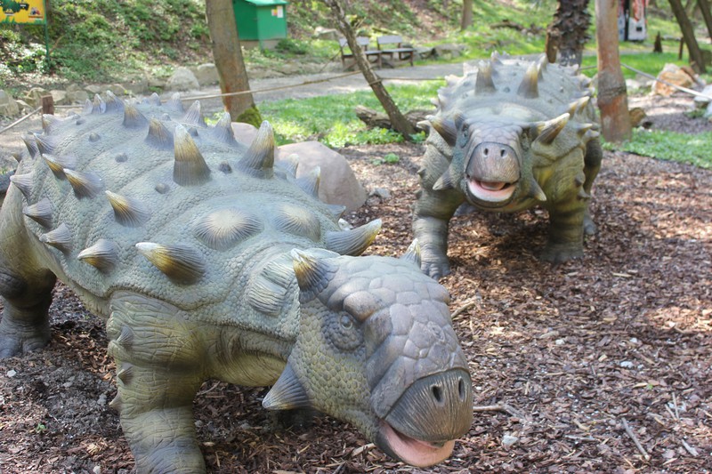 Ankylosaurs at the Dino Park in Bratislava Zoo