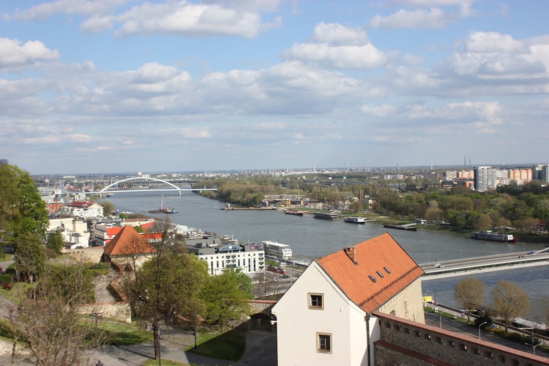 Overlooking the Danube River, from the castle