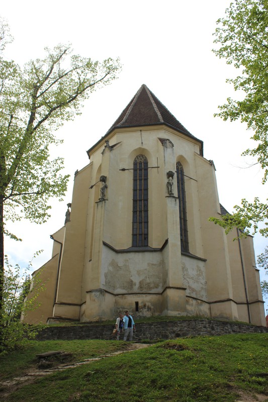 The Gothic church atop the hill, the Biserica din Deal