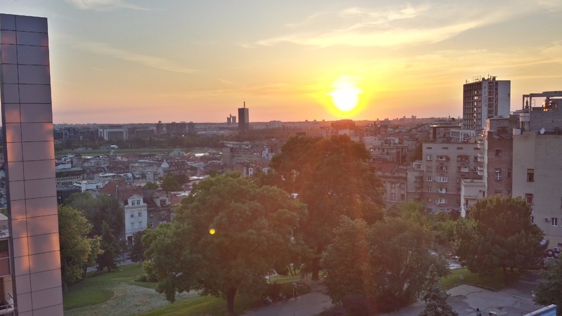 Sunset over Belgrade