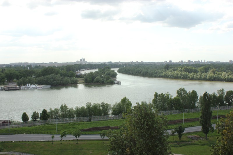 Convergence of Sava and Danube Rivers