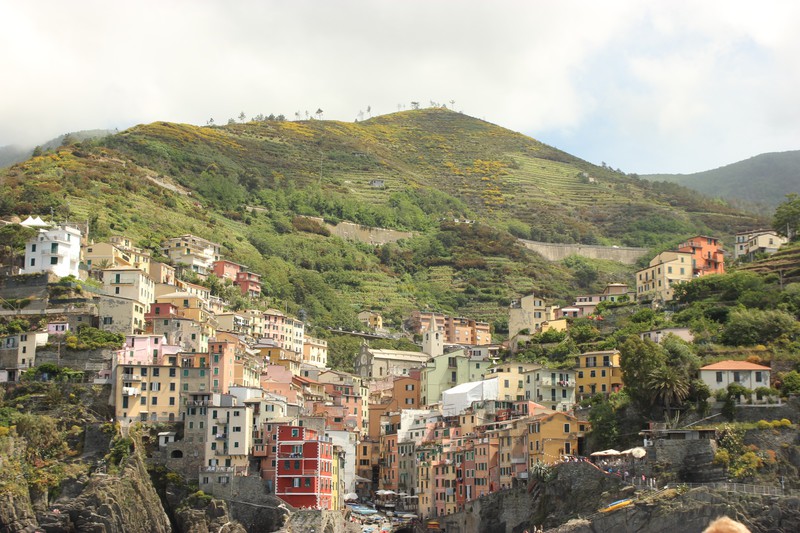 Riomaggiore viewed from the boat