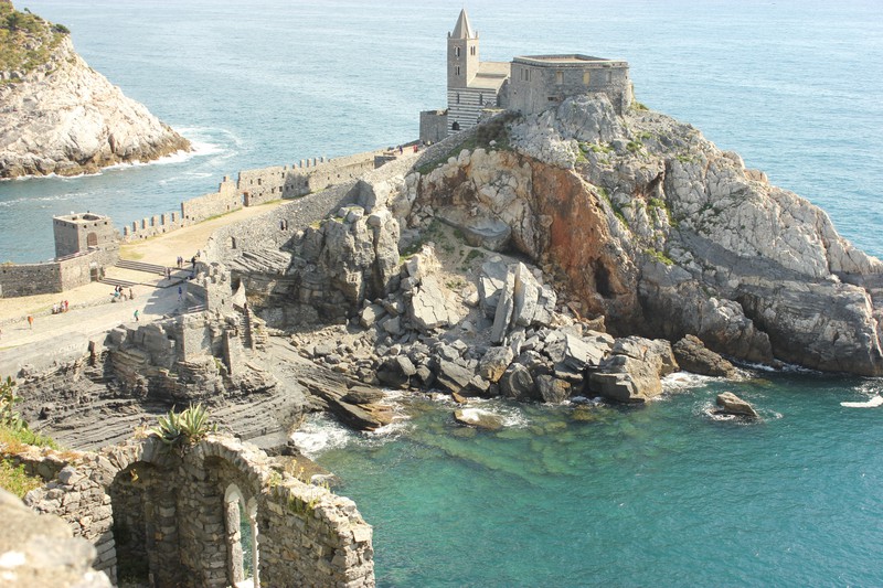 Byron's Grotto from the upper level of Porto Venere