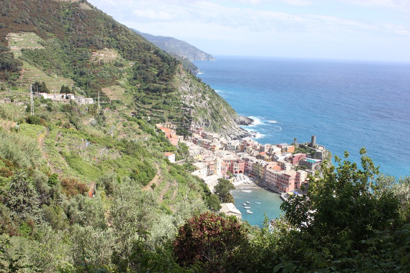 Vernazza from WAY up the hiking trail