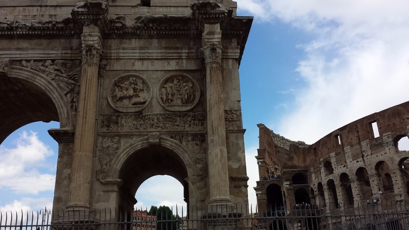 Constantine Arch and the Colosseum