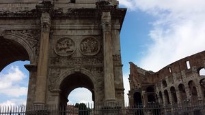Constantine Arch and the Colosseum