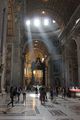 Who is this guy illuminated in the middle of St. Peter's Basilica?