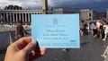 My entry ticket to the "General Audience" with the Pope