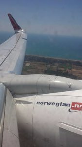 Norwegian Air over Italy