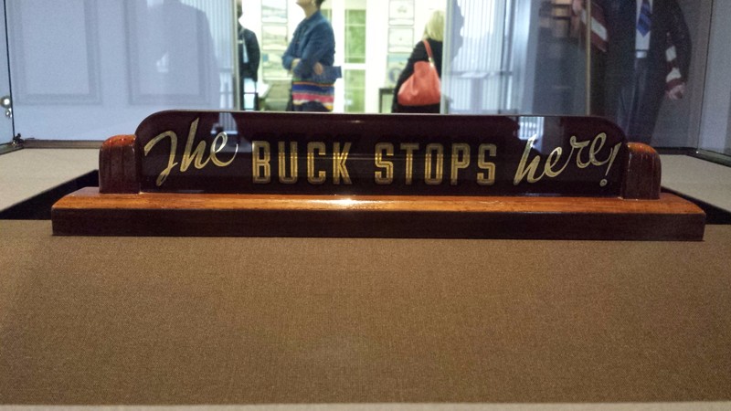 Famous slogan on Harry Truman's desk