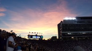 Beautiful sunset over Bill Snyder Family Stadium in Manhattan, KS