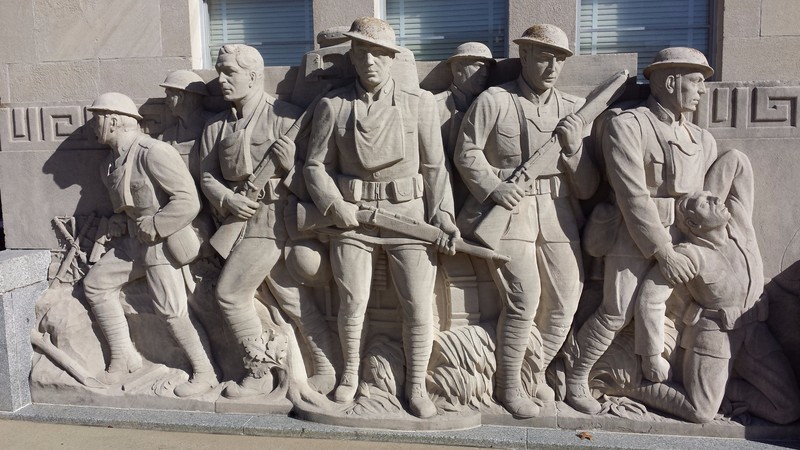 relief of the War Memorial Building in Jackson, MS