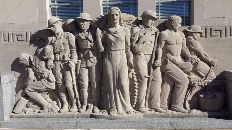 the cooler relief on the War Memorial Building
