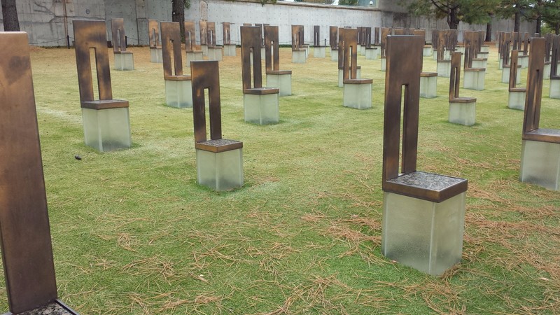 each "chair" represents a victim of the OKC bombing