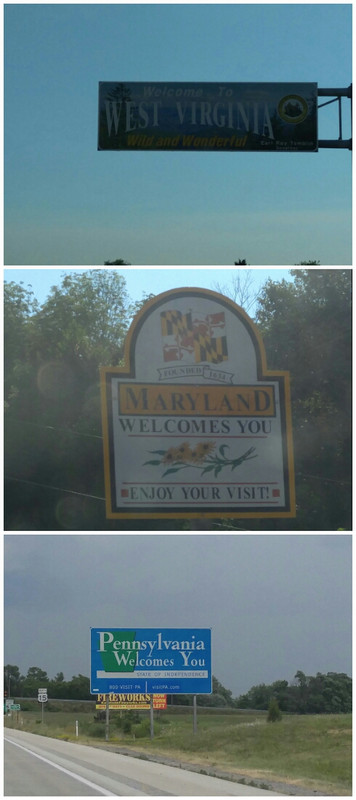 3 states today: WV, MD, and PA