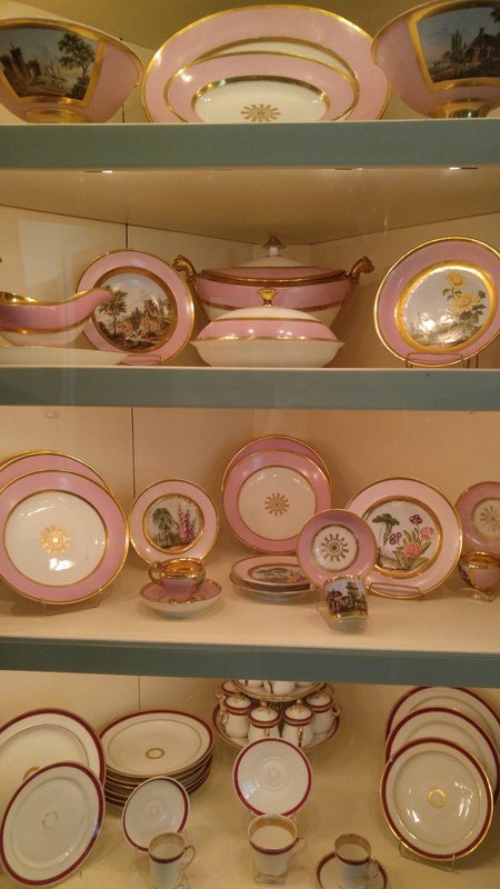 Some posh pink china at Wheatland