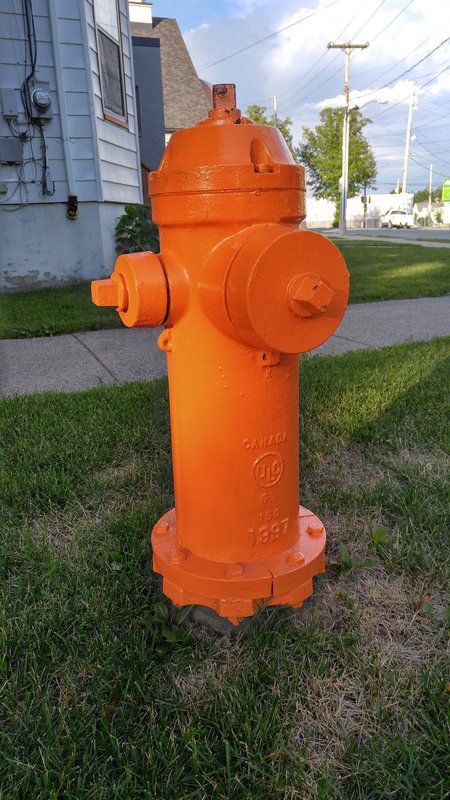 Fire hydrants are orange in Halifax