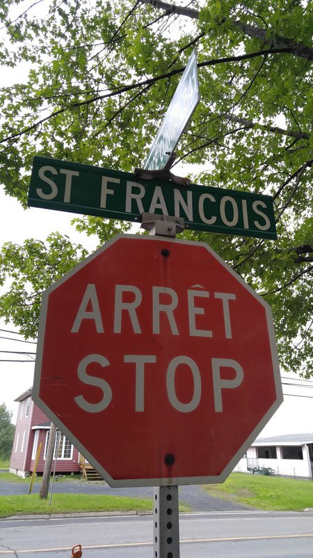 Bilingual stop signs in New Brunswick
