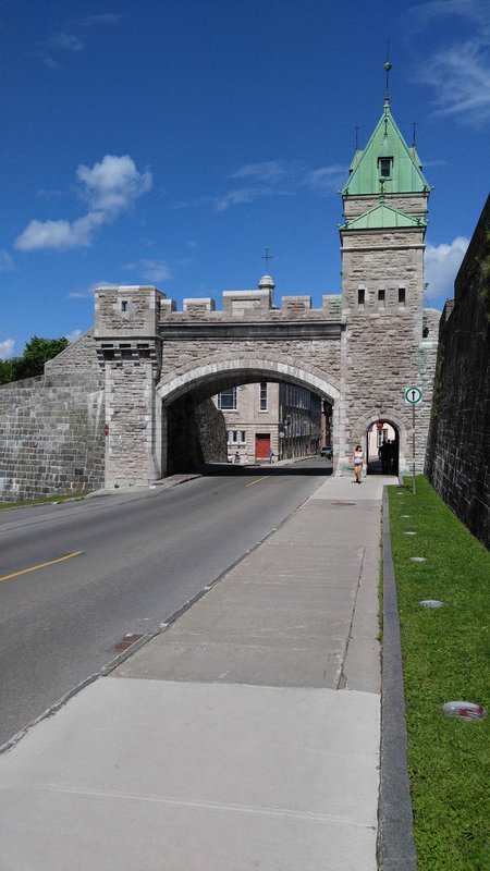 One of the gates in the fortified walls of Quebec City