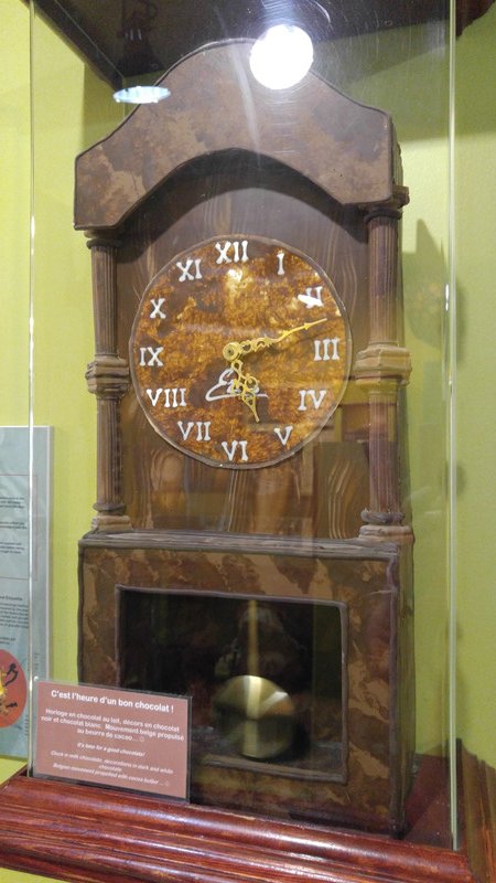 a clock made of chocolate