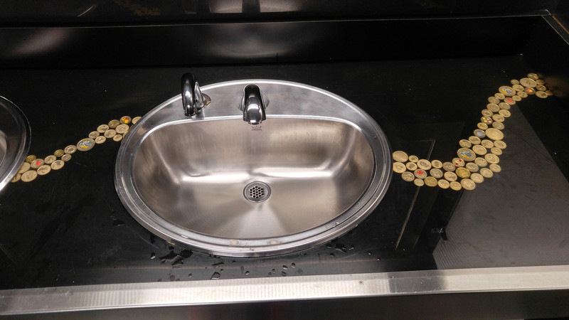 The bathroom sinks at the Royal Canadian Mint!