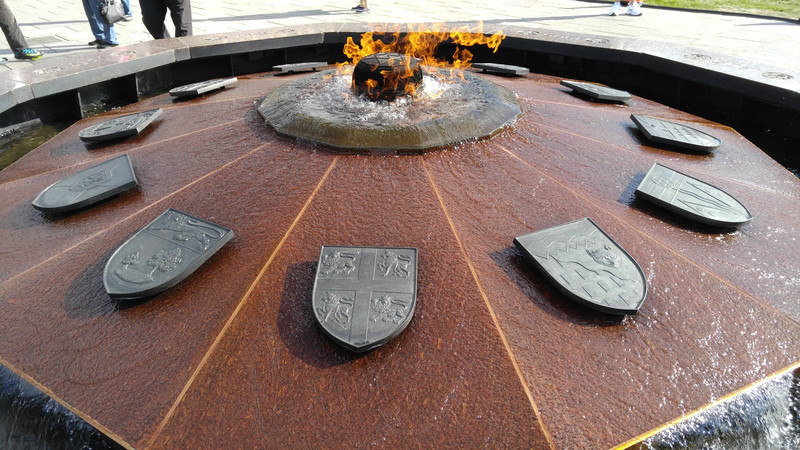 Eternal flame outside Parliament in Ottawa