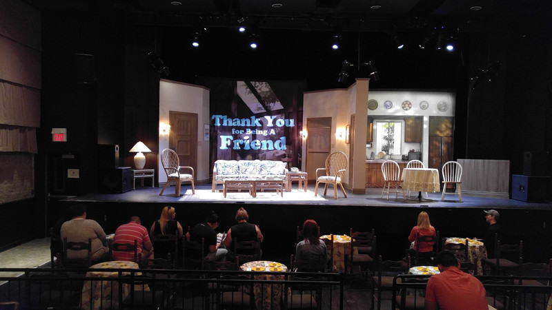 the stage for "Thank You for Being a Friend"